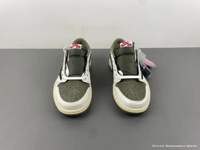 Official Maikesneakers X JORDAN 1 SCOTT AIR MEDIUM OG DM7866-200 LOW OLIVE TRAVIS 0529